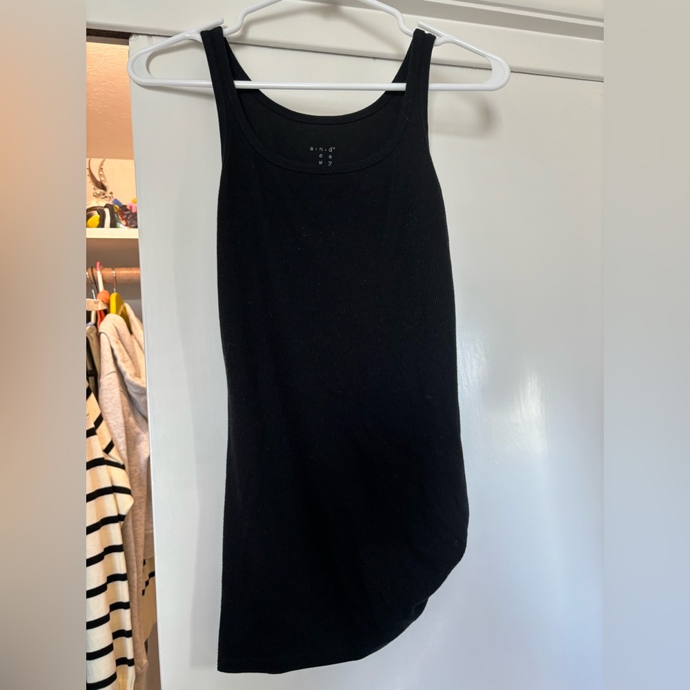 Women’s black, tank top size small with tie on bottom